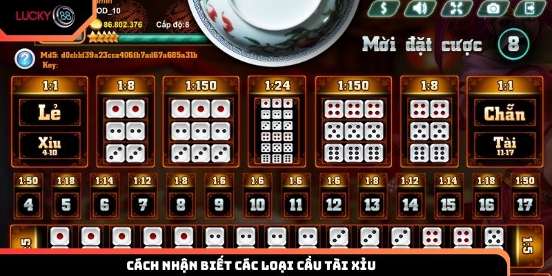 Cách nhận biết các loại cầu tài xỉu thông qua bảng lịch sử