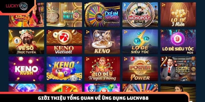 Giới thiệu một số thông tin tổng quan về ứng dụng Lucky88