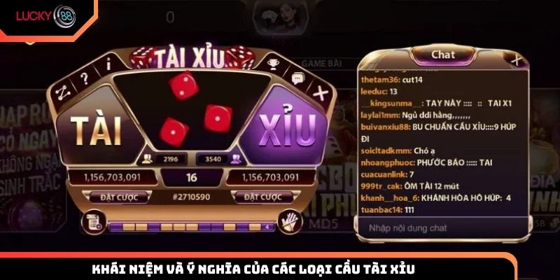 Khái niệm và ý nghĩa của các loại cầu tài xỉu cùng Lucky88