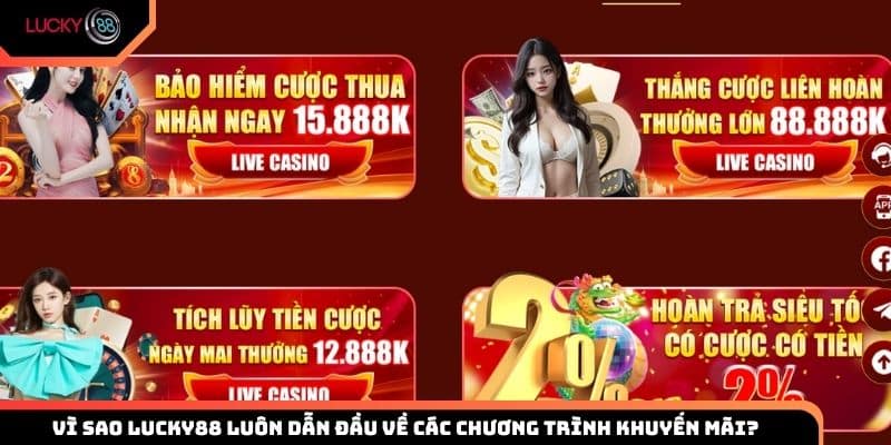 Tìm hiểu lý do Lucky88 luôn dẫn đầu về các chương trình khuyến mãi